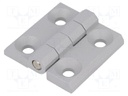 Hinge; Width: 60mm; zinc and aluminium alloy; silver; H: 60mm