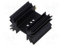 Heatsink: extruded; grilled; SOT32,TO220,TO3P; black; L: 38.1mm