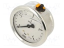 Manometer; 0÷4bar; Class: 1.6; 63mm; Temp: -20÷60°C; steel; 213.53