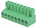 Pluggable terminal block; 5mm; ways: 8; straight; plug; female