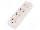 Connector: AC supply; splitter; Layout: 2P+PE; white; 250VAC; 16A
