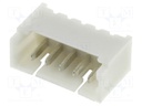 Socket; wire-board; male; 1.25mm; PIN: 6; THT; 125V; 1A; tinned