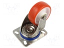 Transport wheel; Ø: 80mm; W: 30mm; H: 107mm; torsional; 122kg