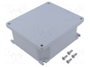 Enclosure: multipurpose; X: 142mm; Y: 166mm; Z: 64mm; ALUBOX; grey