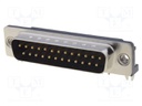 D-Sub; PIN: 25; socket; male; 4,2mm standard; Locking: screws; THT
