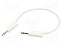 Test lead; 60VDC; 30VAC; 32A; Len: 250mm; white; Material: brass