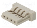 Plug; wire-board; female; DF14; 1.25mm; PIN: 4; w/o contacts