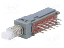 SWITCH, PUSHBUTTON, 4PDT, 100mA, 30VDC