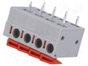 PCB terminal block; angled 90°; 5.08mm; ways: 4; on PCBs; 0.5mm2
