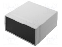 Enclosure: with panel; 1598; X: 160mm; Y: 160mm; Z: 86mm; ABS; grey