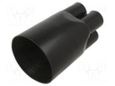 Cable breakout; 90/34mm; black; Diam.after shrinking: 35/14mm; AK