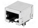 Socket; RJ45; PIN: 8; Cat: 5e; shielded; gold-plated; Layout: 8p8c