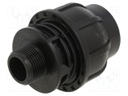 Splice terminal: clamping; Thread: G 3/4" external; 32mm; Plast