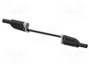 Test lead; 20A; banana plug 4mm,both sides; Len: 0.5m; black