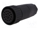 Connector: circular; plug; Series: CM; IP67; PIN: 17; female; 4A; 50V