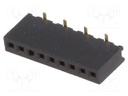 Socket; pin strips; female; PIN: 9; straight; 1.27mm; SMT; 1x9; 1A