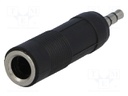Adapter; Jack 3.5mm plug,Jack 6.35mm socket; stereo