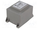 Transformer: encapsulated; 55VA; 230VAC; 12V; 4.58A; Mounting: PCB