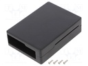 Enclosure: for computer; Raspberry Pi 4 B; aluminium; black