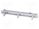 Patch panel; patch panel; rack; grey; Number of ports: 16