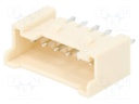 Socket; wire-board; male; Sherlock; 2mm; PIN: 6; THT; on PCBs; 2A