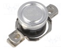 Sensor: thermostat; Output conf: NC; Topen: 100°C; Tclos: 80°C; 10A