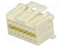Plug; wire-board; female; MicroClasp; 2mm; PIN: 14; w/o contacts