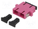 Connector: fiber optic; socket,coupler; multi mode duplex (MM)