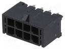 Socket; wire-board; male; MF30; 3mm; PIN: 8; THT; PCB snap; 5A; tinned