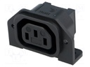 Connector: AC supply; socket; female; 10A; 250VAC; IEC 60320