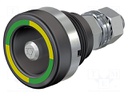 Measuring terminal; yellow-black; Mounting: on panel; L: 40mm