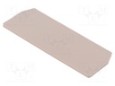End/partition plate; Application: ZDU1.5/4AN; beige; wemid