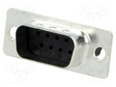 D-Sub; PIN: 9; plug; male; w/o contacts; for cable; 250V