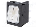 ROCKER; DPST; Pos: 2; ON-OFF; 10A/250VAC; white; IP40; LED; 100mΩ