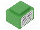 Transformer: encapsulated; 2.3VA; 230VAC; 6V; 383mA; Mounting: PCB