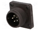Connector: circular; socket; Series: CM; IP67; PIN: 5; male; 10A; 50V