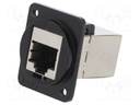 Coupler; FT; Cat: 5e; shielded; Layout: 8p8c; 19x24mm; Colour: black