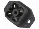 Connector: square; Series: G; socket; male; PIN: 4; tinned; IP65; 250V