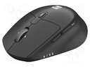 Mouse; KITE; black; USB A; wireless,optical; No.of butt: 9; 10m