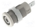 Connector: 4mm banana; socket; white; faston terminal; insulated