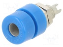 Connector: 4mm banana; socket; 32A; 30VAC; 60VDC; blue; screw