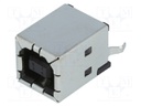 Socket; USB B; on PCBs; THT; PIN: 4; straight