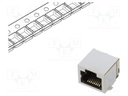 Socket; RJ45; PIN: 8; gold-plated; Layout: 8p8c; on PCBs; SMT