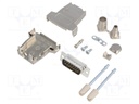 D-Sub; PIN: 15; plug; male; soldering; for cable; black