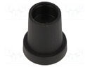 Knob; conical; thermoplastic; Shaft d: 6mm; Ø14x18mm; black