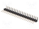 Pin header; pin strips; male; PIN: 20; angled 90°; 2.54mm; THT; 1x20