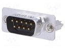 D-Sub; PIN: 9; socket; male; with threaded screw; Locking: screws