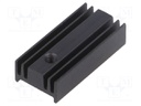Heatsink: extruded; TO220; black; L: 25.4mm; W: 12mm; H: 6.5mm; 40K/W
