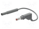 Test lead; 19A; banana plug 4mm,angular banana plug 4mm; Len: 2m