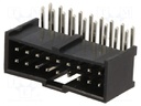 Socket; IDC; male; PIN: 18; angled 90°; THT; tinned; 2.54mm